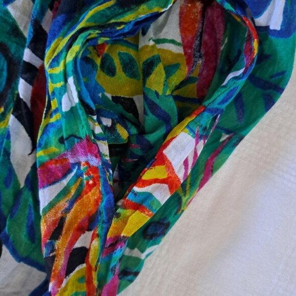 Lauren Ralph Lauren women's 1X Rainforest Tropical Farrah Mini swim cover up - Picture 2 of 11